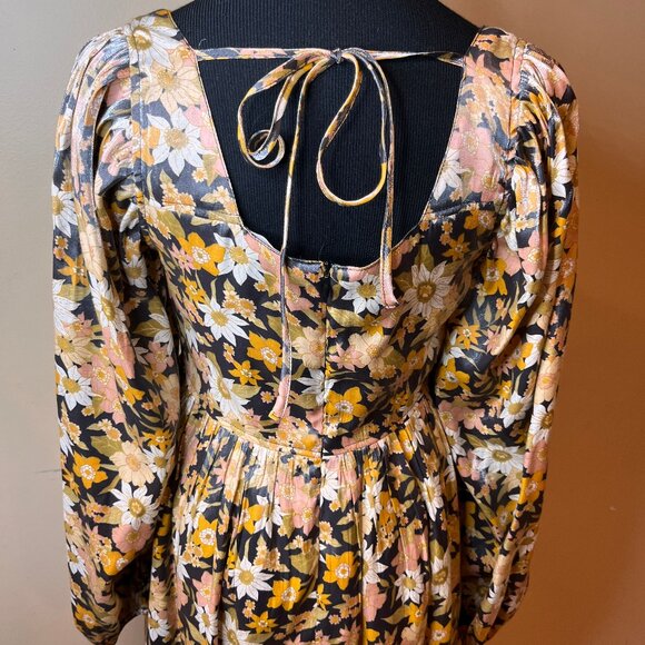 Talulah Floral S Babydoll Dress Silky Boho Style Fairy Core y2k 90’s feminine - Picture 10 of 16